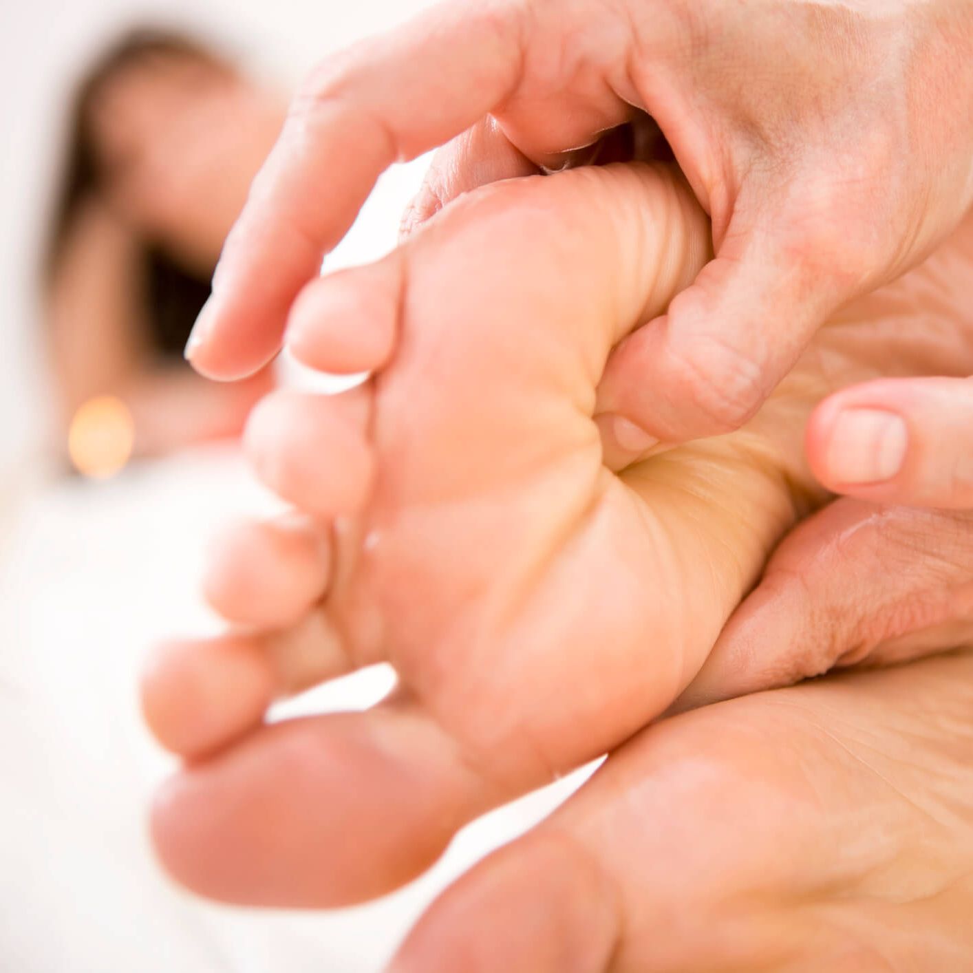 Massage von einem Fuß